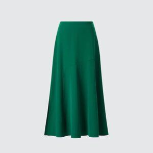 Uniqlo C Mermaid Midi Skirt with Slit in GREEN Size 8 NEW WITH TAG!